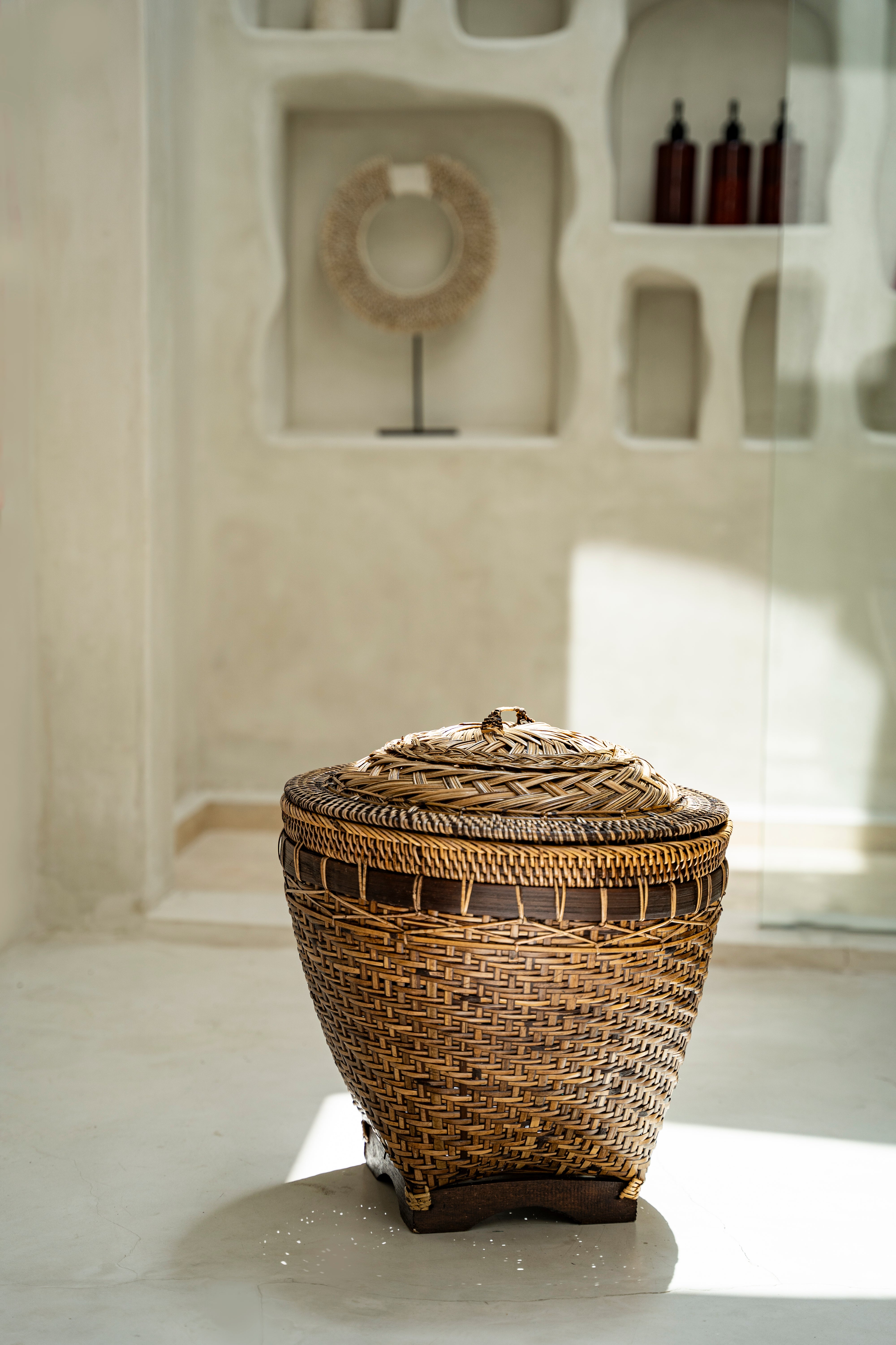 The Colonial Storage Basket - Natural Brown - L