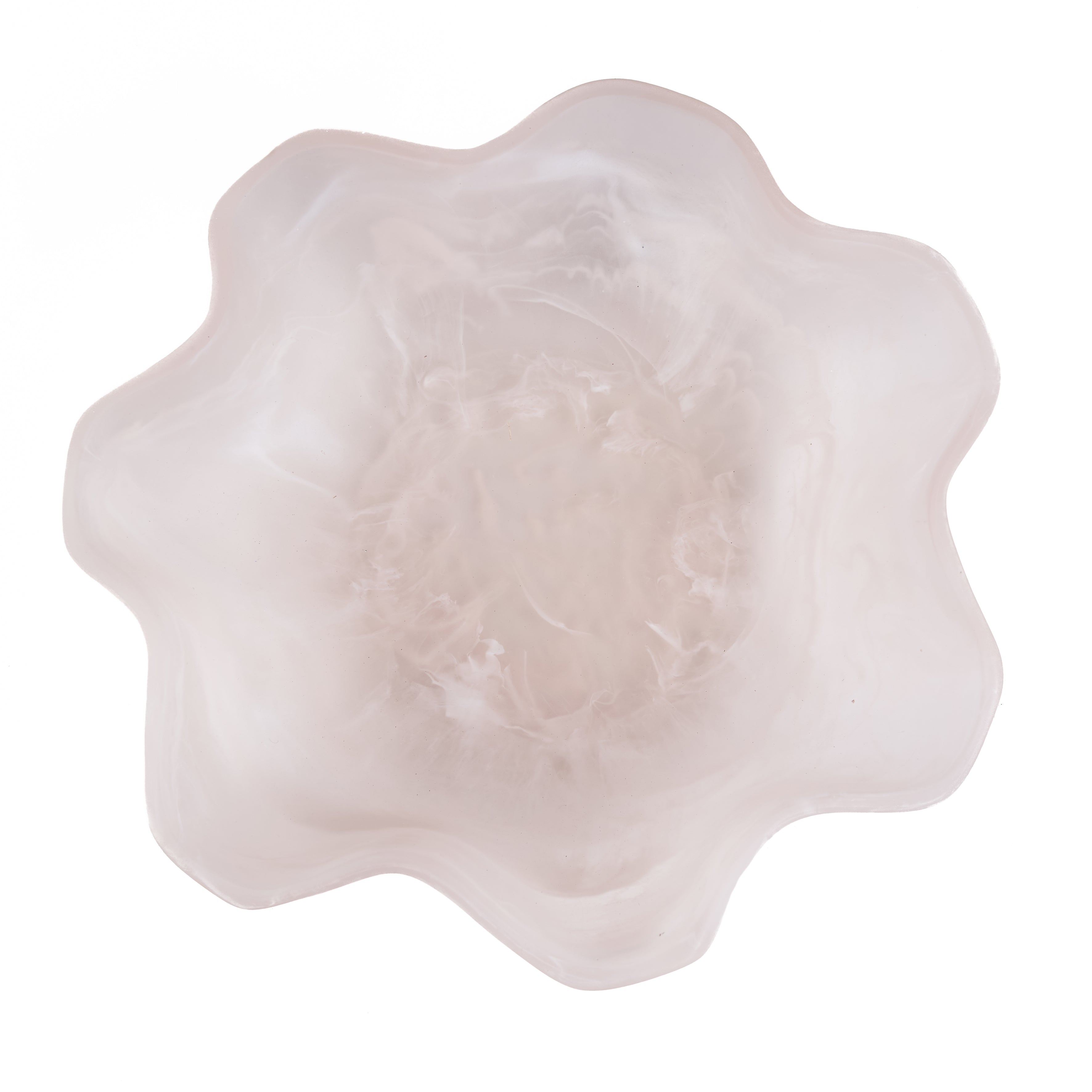 The Resin Organic Fruit Bowl - Pink White