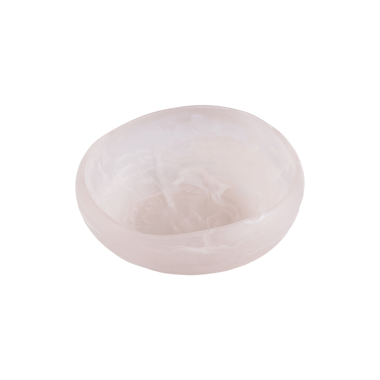 The Resin Organic Bowl - Pink White - S