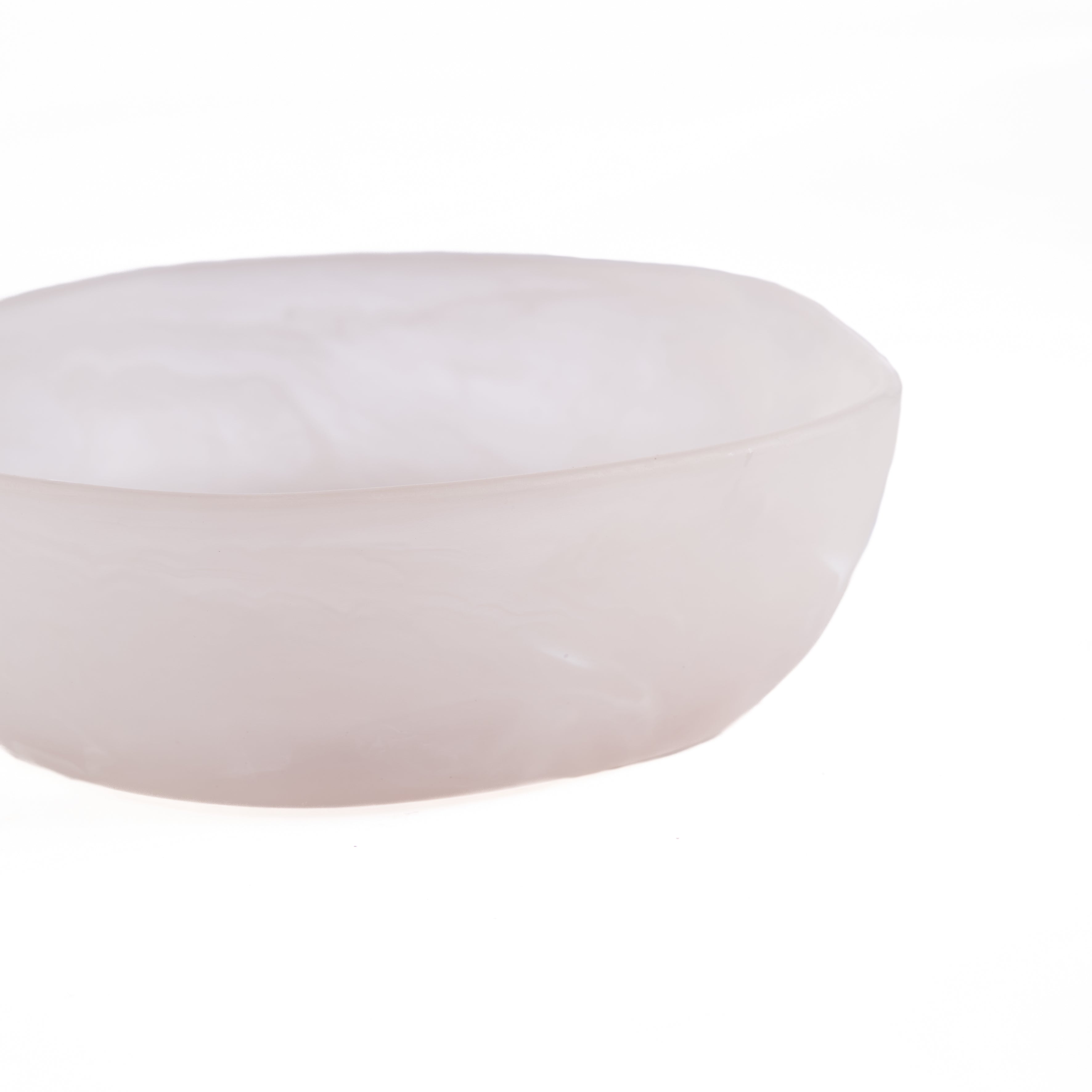 The Resin Organic Bowl - Pink White - S