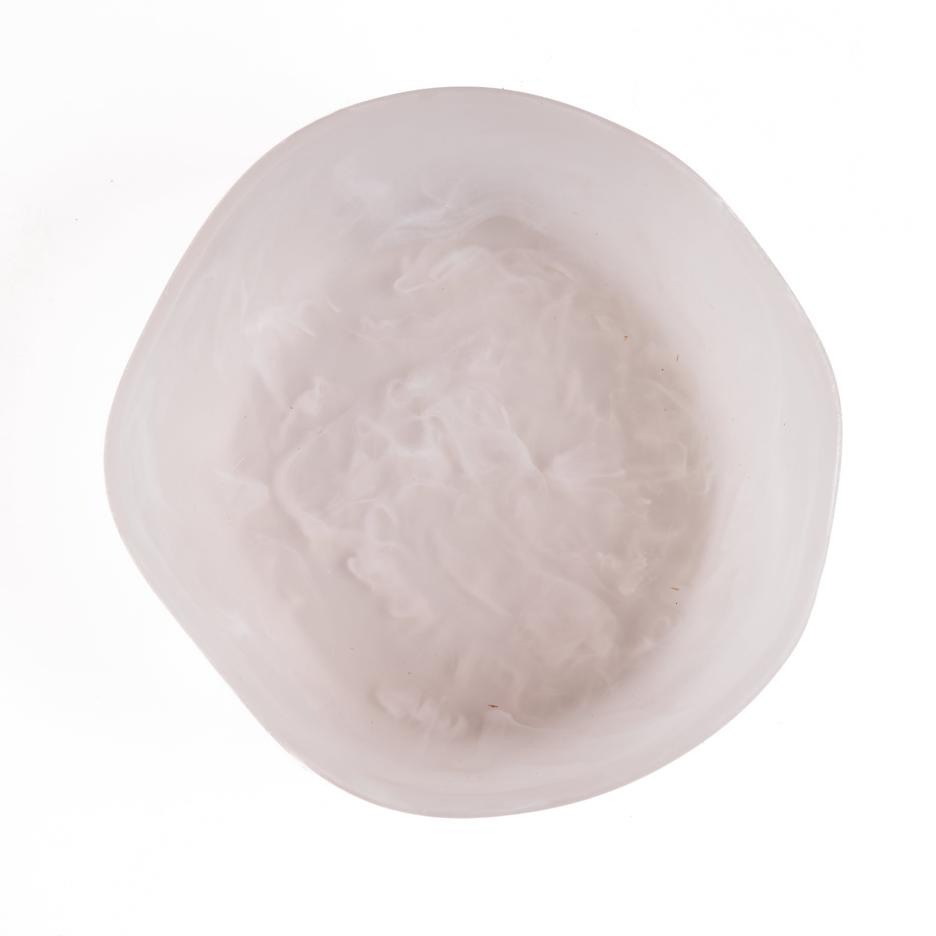 The Resin Organic Bowl - Pink White - L