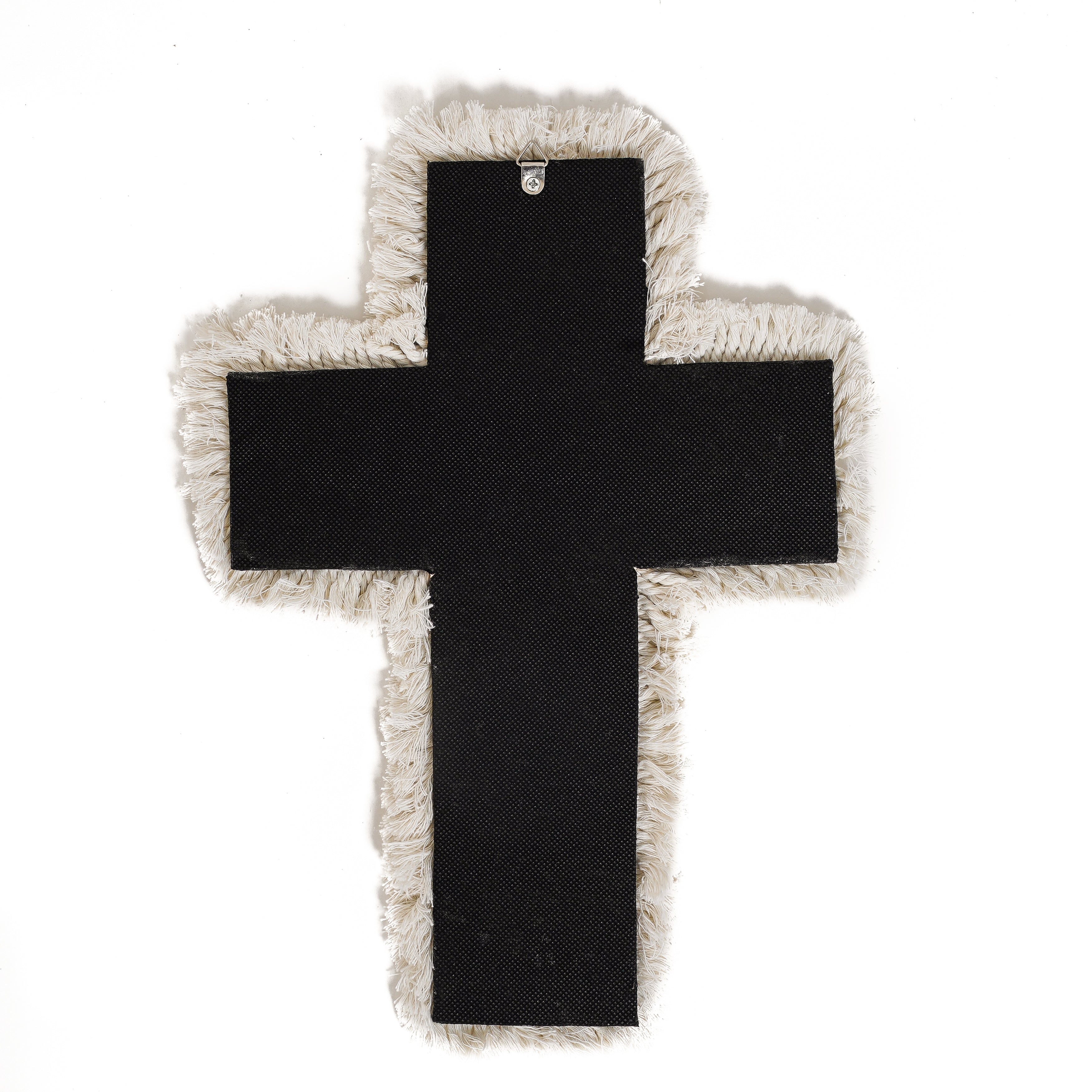 The Macrame Cross - White