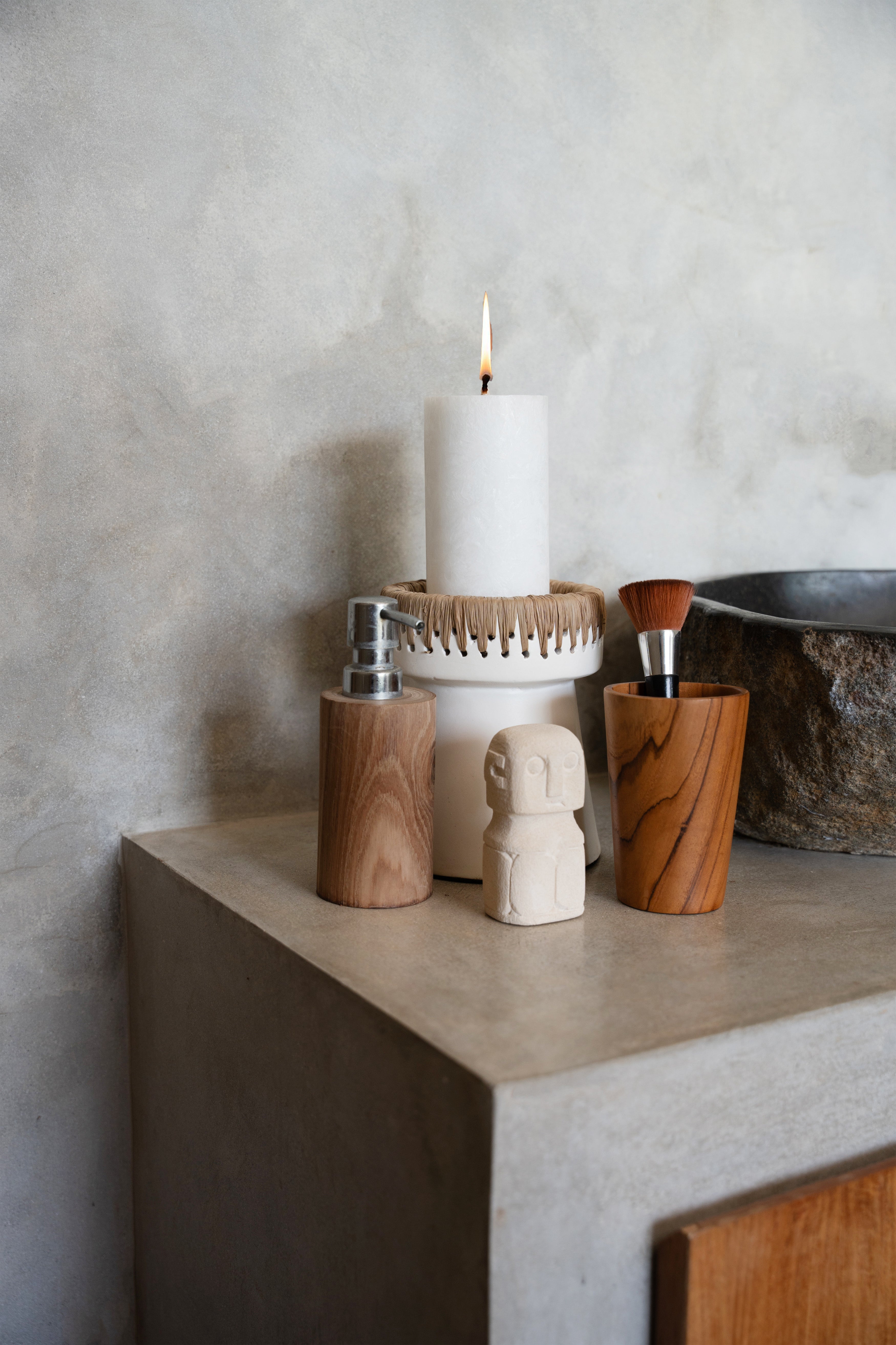 The Pretty Candle Holder - White Natural - M