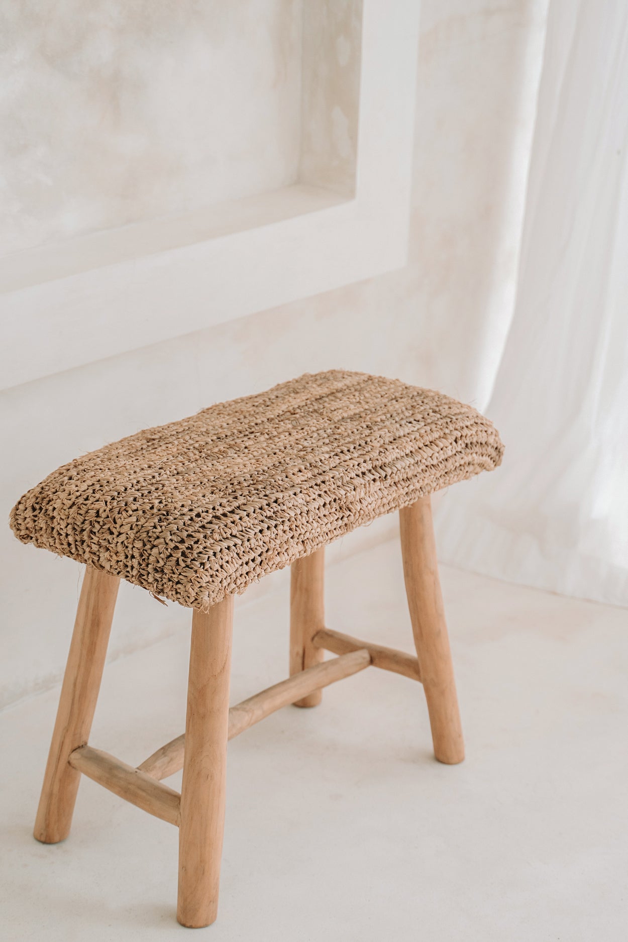 The Raffia Bench - Natural