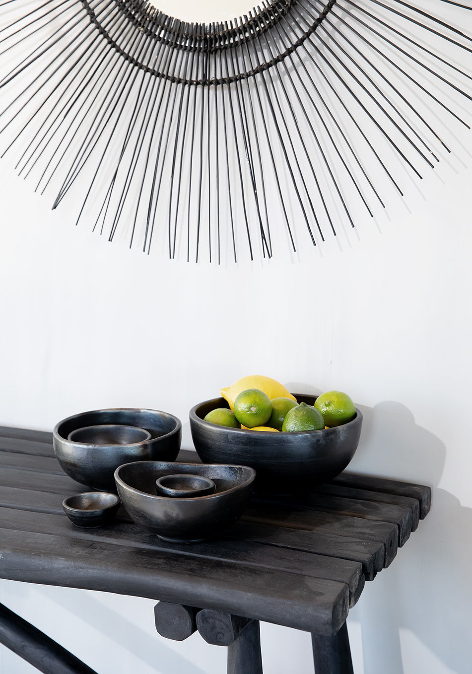 The Burned Curved Bowls - Black - Set of 3